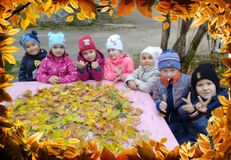 Природный пазл из осенних листьев